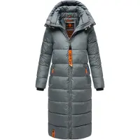 NAVAHOO Wintermantel duifblauw / oranje