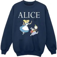 Disney Meisjes Alice In Wonderland Volg Het Konijn Sweatshirt (Marineblauw)