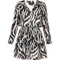 Faina Blousejurk zwart / wit