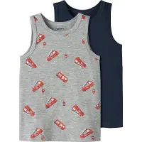 Name it Onderhemd marine / grijs gemêleerd / bloedrood / wit