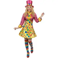 Vegaoo - Clownskostuum met grote stippen voor vrouwen