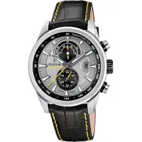 Festina Chronograaf Timeless Chronograph Quartzhorloge, horloge, herrenuur, leren band, analoog, dag