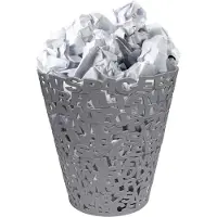 Balvi prullenbak Letters grijs kunststof