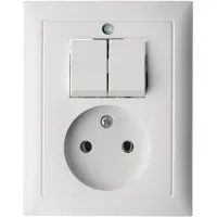 Hager Berker S.1-serie wandcontactdoos zonder aardcontact - 6143658989
