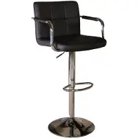 Lizzely Garden & Living Barkruk Anel met armleuning: zwart leder barstoel