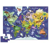 Crocodile Creek Voerpuzzel Mijn eerste wereldkaart (36) - Legpuzzel|Legpuzzel - grote stukken