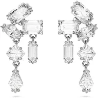 Swarovski Oorsieraden Mesmera 5689700 | zilver oorbellen met kristallen, korte hangende oorbellen voor speciale gelegenheid, luxe uitstraling