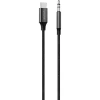 Proove AUX Kabel SoundTrack TypeC naar 3.5mm AUX (1m) Zwart voor Smartphones en Audioapparaten