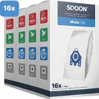 SQOON Kwaliteit stofzuigerzakken geschikt voor Miele HyClean G/N - Miele 9917730 - o.a. Miele Complete C2, Complete C3, Classic C1, S8, S5, S2 Series