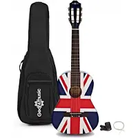 Gear4Music 1/2 Junior Klassiek Gitaarpakket van , Union Jack