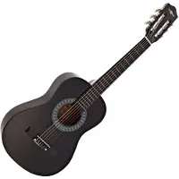 Gear4Music Junior 1/2 Classical Guitar by Black