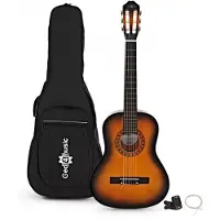 Gear4Music 3/4 Classical Guitar Pack Sunburst by