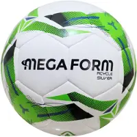 Megaform voetbal gerecycled materiaal zilver - duurzame voetbal.