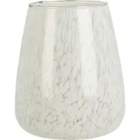 Koopman Theelichthouder glas marble white decoratie speelgoed.