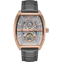 Heritor Automatic Masterson semi-skelet lederen bandhorloge