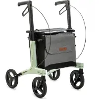 Rollz Air Carbon Rollator – Ultralicht 4,9 kg | Regular | Geschikt voor lichaamslengte 160–195 cm - Inclusief Rugsteun Mint Green
