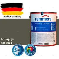 Remmers Induline T-670 PLUS Dekkende Houtbeits buiten – RAL 7013 Bruingrijs – 5 L – Opvolger GW 310 Dekkend