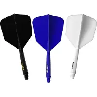 Cuesoul ROST 77 Solid White Black Blue Big Wing - Dart Flights