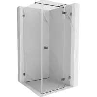 Mexen Lunar T douchecabine scharnierend rechts 110 x 110 , transparant, geborsteld geweergrijs - 834T-110-110-66-00-P