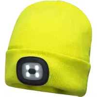 Portwest B029 Beanie USB Oplaadbare LED Hoofdlamp
