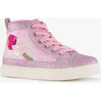 Blue Box hoge meisjes sneakers met glitters en pailletten roze maat 33