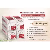 Natural Health Dog Steamed P&S Lamb & Rice - 21x 395gram