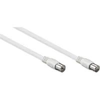 Nedis Coaxkabel | IEC (Coax) Male | IEC (Coax) Female | Vernikkeld | 90 dB | 75 Ohm | Dubbel Afgeschermd | 15.0 m | Rond | PVC | Wit | Label