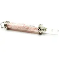 Something Different Toverstaf Rozenkwarts - Healing Wand met Rozenkwarts en Seleniet 13 cm.