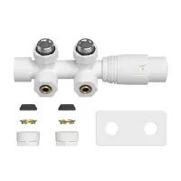 VIPERA Lungo thermostatische radiatorkraan 90° haakse aansluiting mat wit