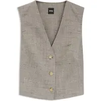 BOSS Kort gilet van een wolmix Maat 38