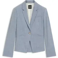 BOSS Slim-fit blazer van gemêleerde scheerwol Maat 46