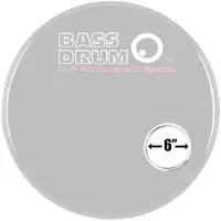 Bass Drum Os HW6 - 6" WHITE HOLE REINFORCEMENT SYSTEM