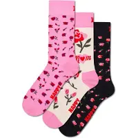Happy socks Sokken lichtroze / rood / zwart / wit