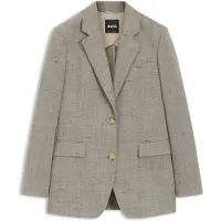 BOSS Regular-fit blazer van een wolmix Maat 36