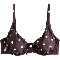 Next Bikinitop donkerbruin / wolwit