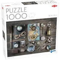 Tactic Captain’s Belongings – Puzzel – 1000 stukjes – Maritieme Ontdekkingsobjecten – Vintage Navigatie en Avontuur – Hoogwaardige Scandinavische Kwaliteit