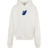 Mister tee Sweatshirt 'Le Papillon' crème / blauw / lichtbruin / zwart
