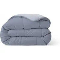 Zelesta Comfort Duo Dekbed zonder overtrek - Wasbaar Hoesloos dekbed - Met vaste overtrek - 2 in 1 - Artic & Zacht blauw - 240x200cm