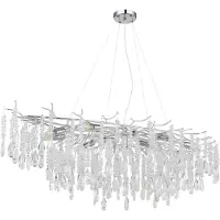 Globo Hanglamp Kinga zilvergrijs 150cm