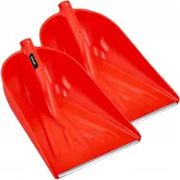 Kadax Oranje sneeuwschuiver, sneeuwschuiver zonder steel, sneeuwschuiver, sneeuwschuiver met aluminium rand, kunststof sneeuwschuiver, sneeuwschuiver (2, breedte: 38,5 cm)