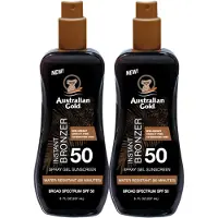 Australian Gold SPF 50 Spraygel met Bronzer - 2 x 237 ml - voordeelverpakking- multipack