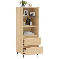 vidaXL Hoge kast 40x36x110 cm bewerkt hout sonoma eiken