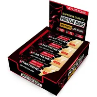 Vitastrong Crunchy Witte Chocolade Reep - Doos x12, hoog eiwitgehalte 12 St