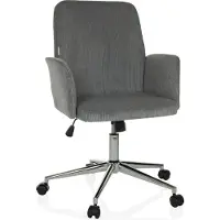 Hjh OFFICE Bureaustoel / draaistoel / kuipstoel SOLAO CORD stof grijs