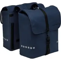 New Looxs Odense Double - Fietstassen Dubbel - Bevestiging met Riempjes - Fietstassen Electrische Fietsen - Waterafstotend Polyester - 39 Liter - Dark Blue