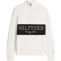 Tommy Hilfiger Modern Athleisure Zip Sweater Ivory Petal Size: XL | Sweaters Outlet | Heren | Wit