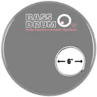 Bass Drum Os HC6 - 6" CHROME HOLE REINFORCEMENT SYSTEM