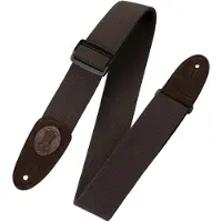 Levys Leathers 5 CM COTTON WITH BROWN LEATHER LEVY'S LOGO