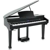Gear4Music GDP-100 Digital Grand Piano by Gloss Black