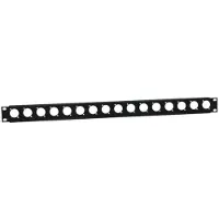 Adam hall 19 Rack Panel With 16 D Type XLR Holes And Tie Bar 1U